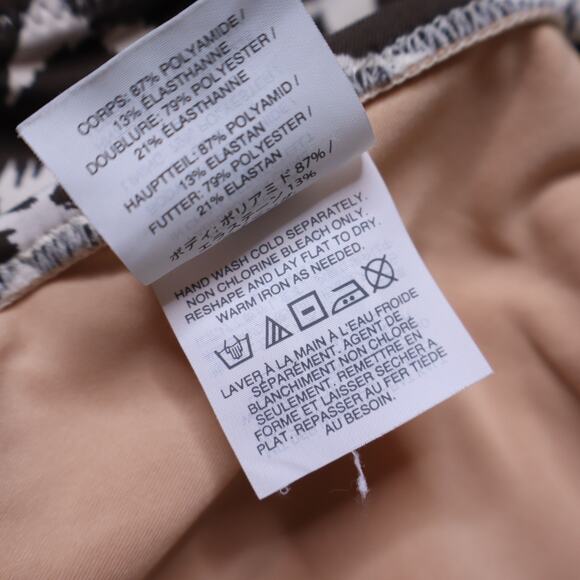 J. CREW Plunge V-Neck One-Piece Swimsuit Leopard Print Lined Summer Women's 4 - Picture 12 of 12